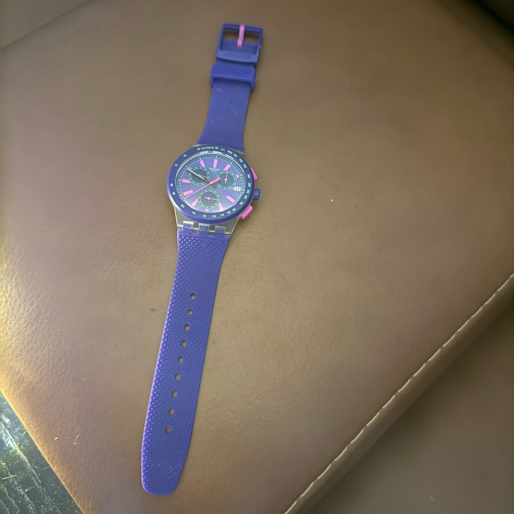 Swatch Purple and Pink Men's Watch